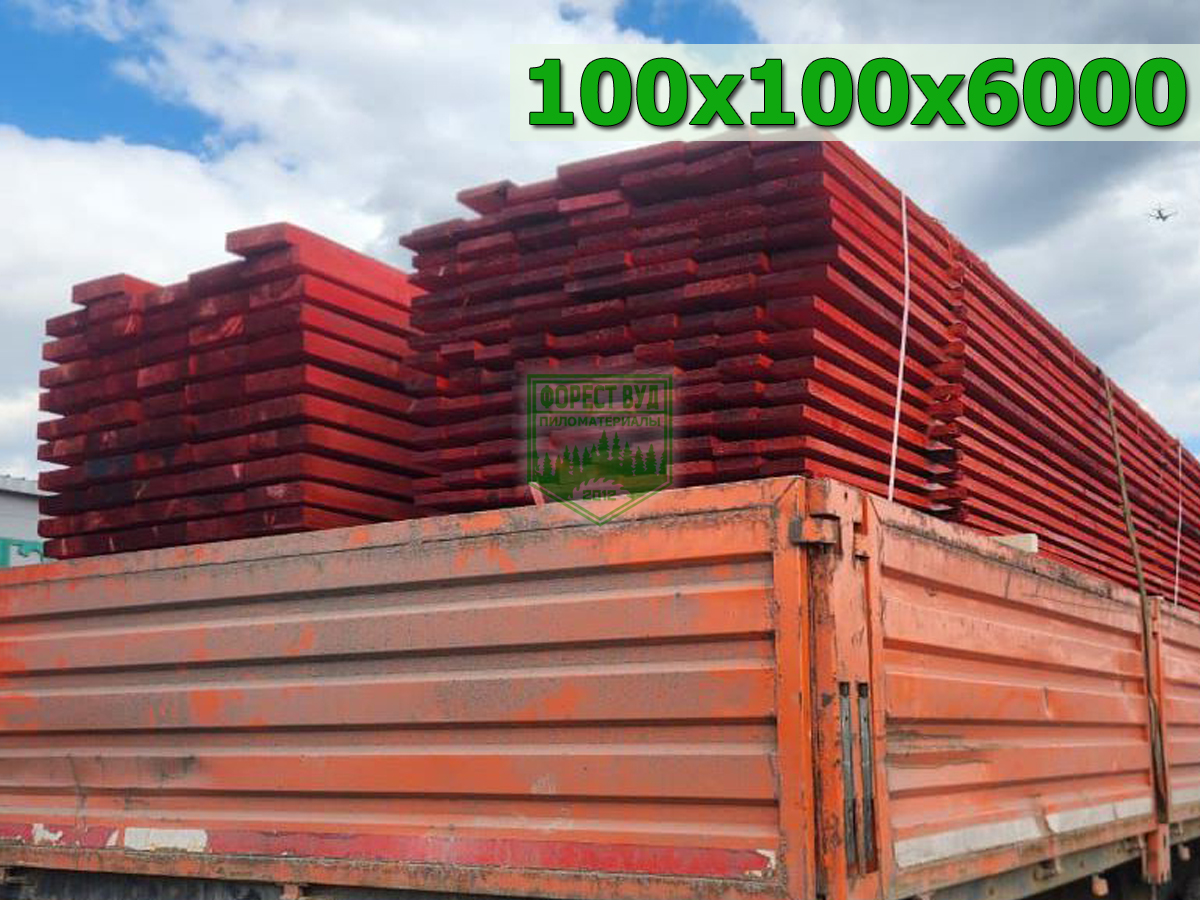 Брус сухой строганный антисептированный 200x200x6000 (190x190) сосна