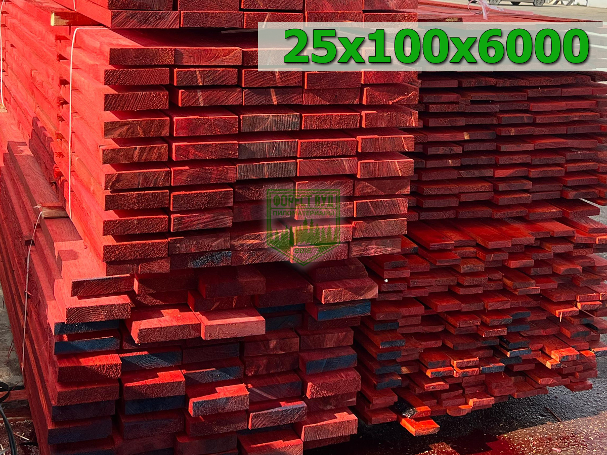Обрезная доска антисептированная 25х100х6000 ТУ из сосны