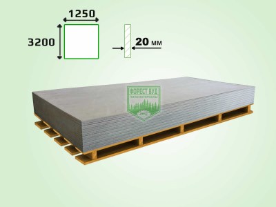 Цементно-стружечная плита (ЦСП) Тамак 20 мм 1250х3200